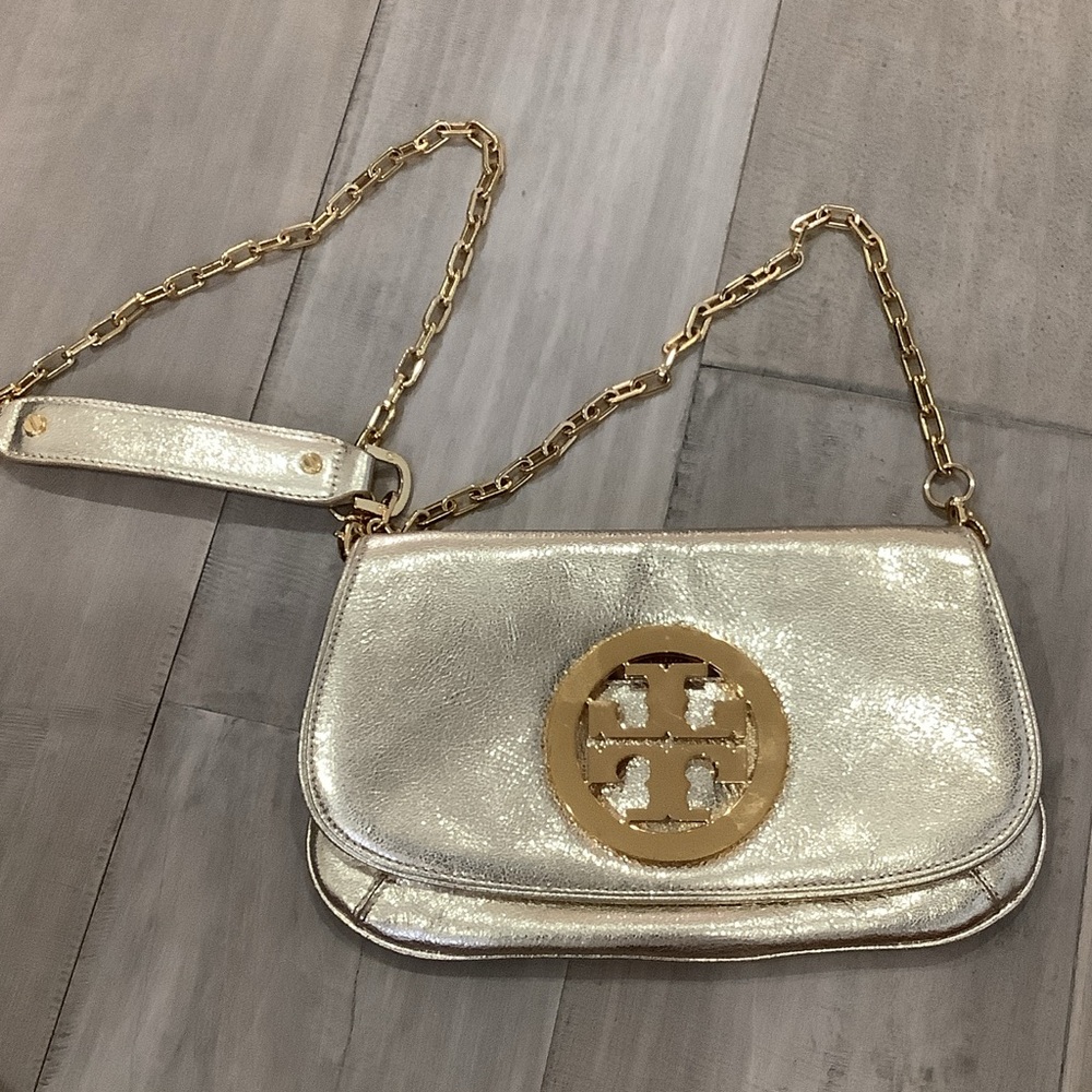 Tory Burch Metallic Gold Shoulder Bag